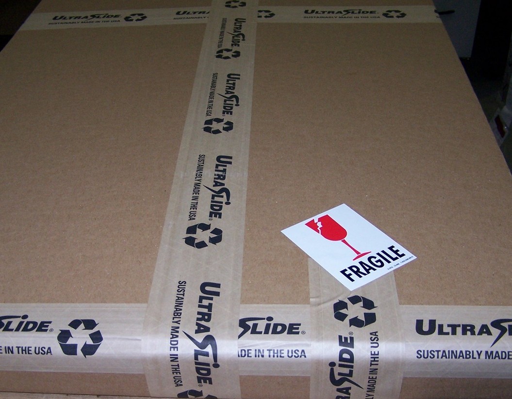 UltraSlide packed with custom printed tape