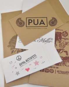 Branded mailer envelopes for clothing
