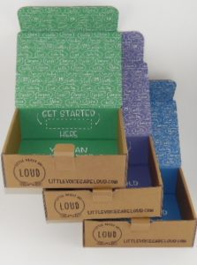 Same copy, three different colors inside
