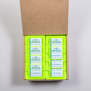 Reusable box sealer neon green